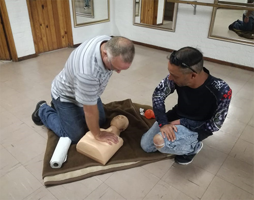 Members receive first aid training